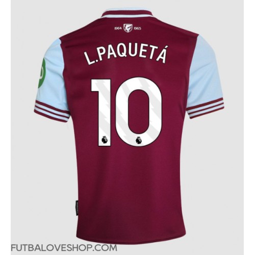 Dres West Ham United Lucas Paqueta #10 Domáci 2024-25 Krátky Rukáv